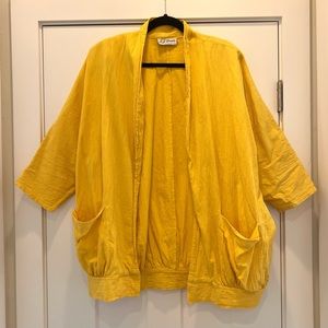 Vintage 80s Bright Yellow Light Jacket